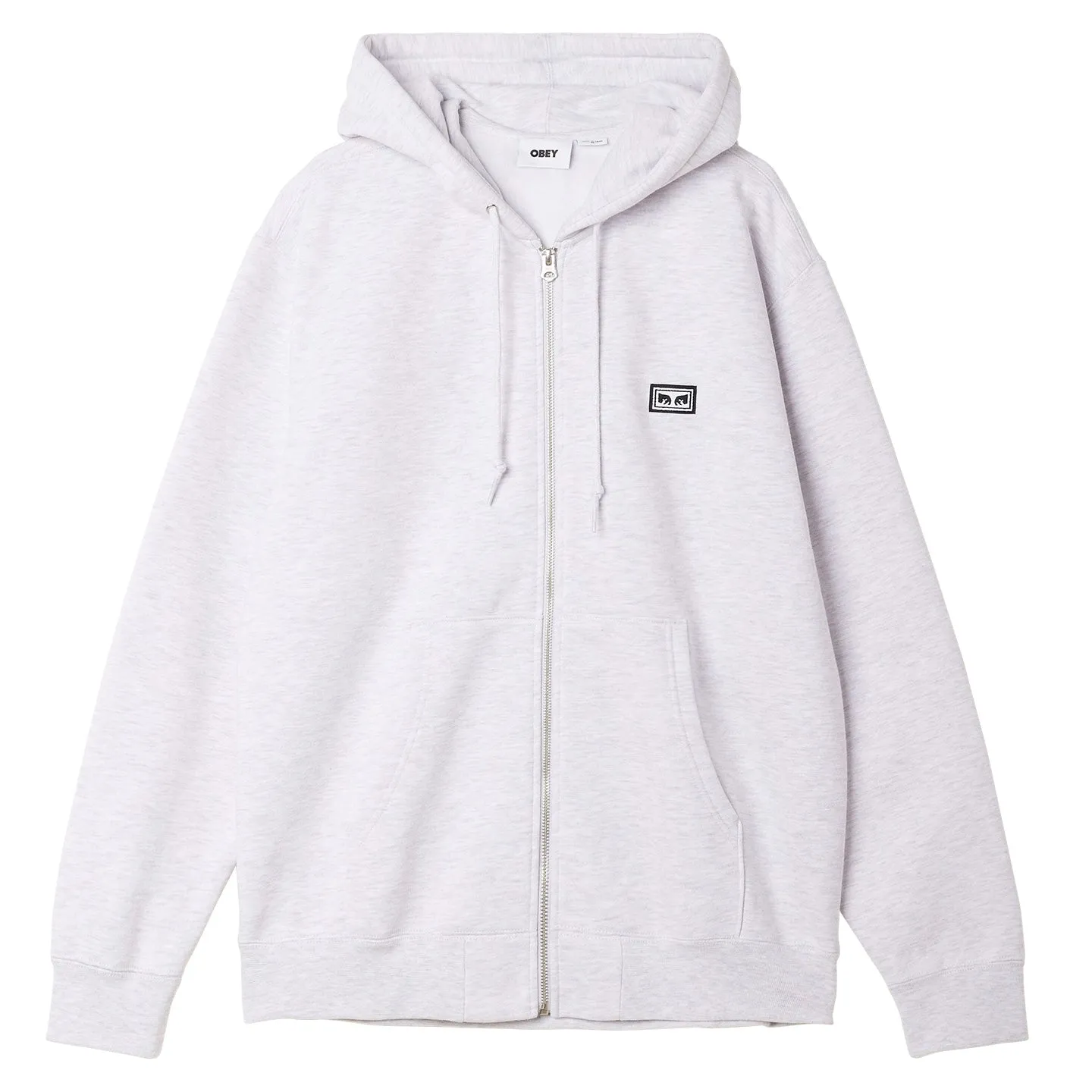 Obey Zip Hood Fleece - Ash Grey