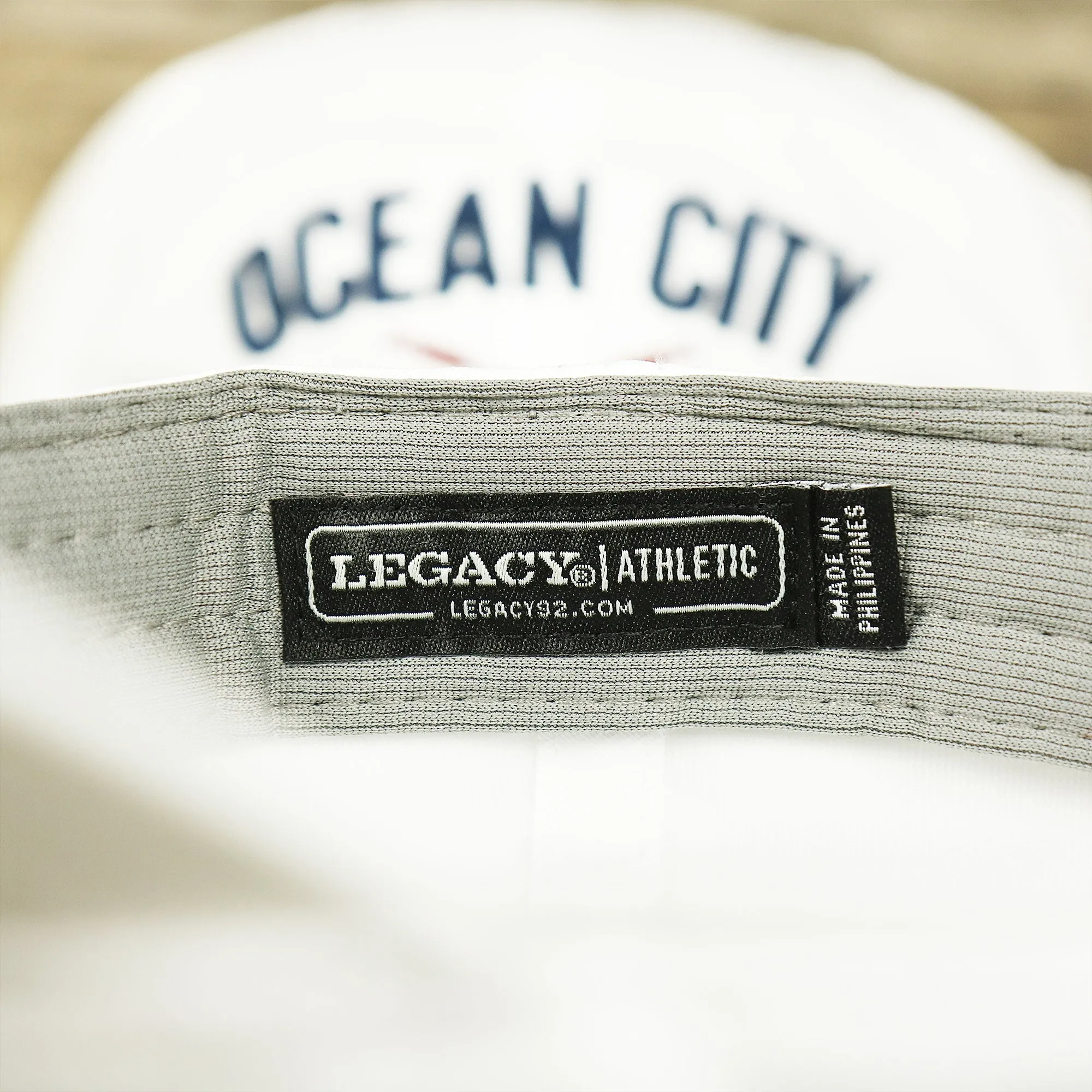 Ocean City New Jersey Crossed Oars Logo Dad Hat - White Dad Hat