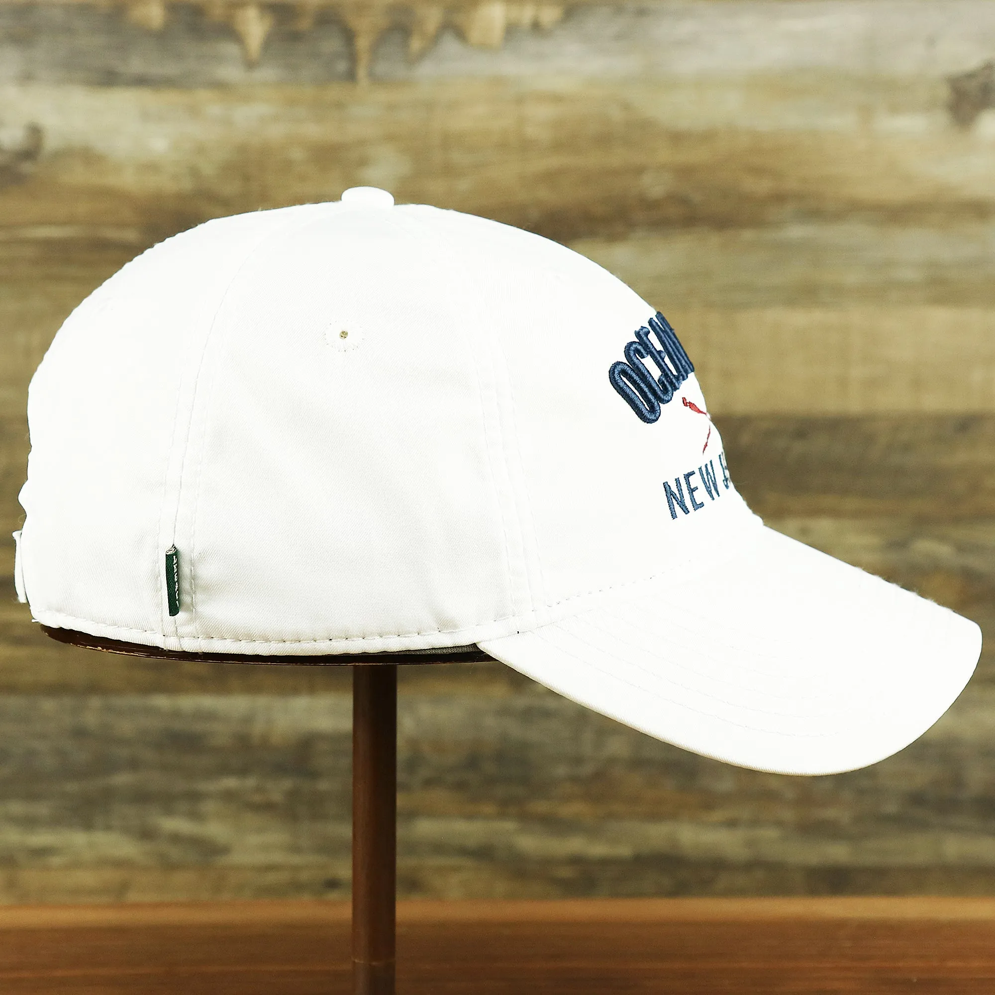 Ocean City New Jersey Crossed Oars Logo Dad Hat - White Dad Hat