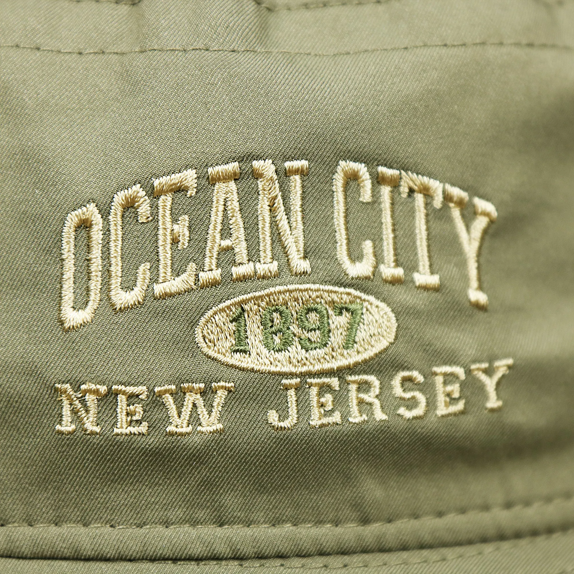 Ocean City New Jersey Hat | Moss Green Bucket Hat - Shop Now