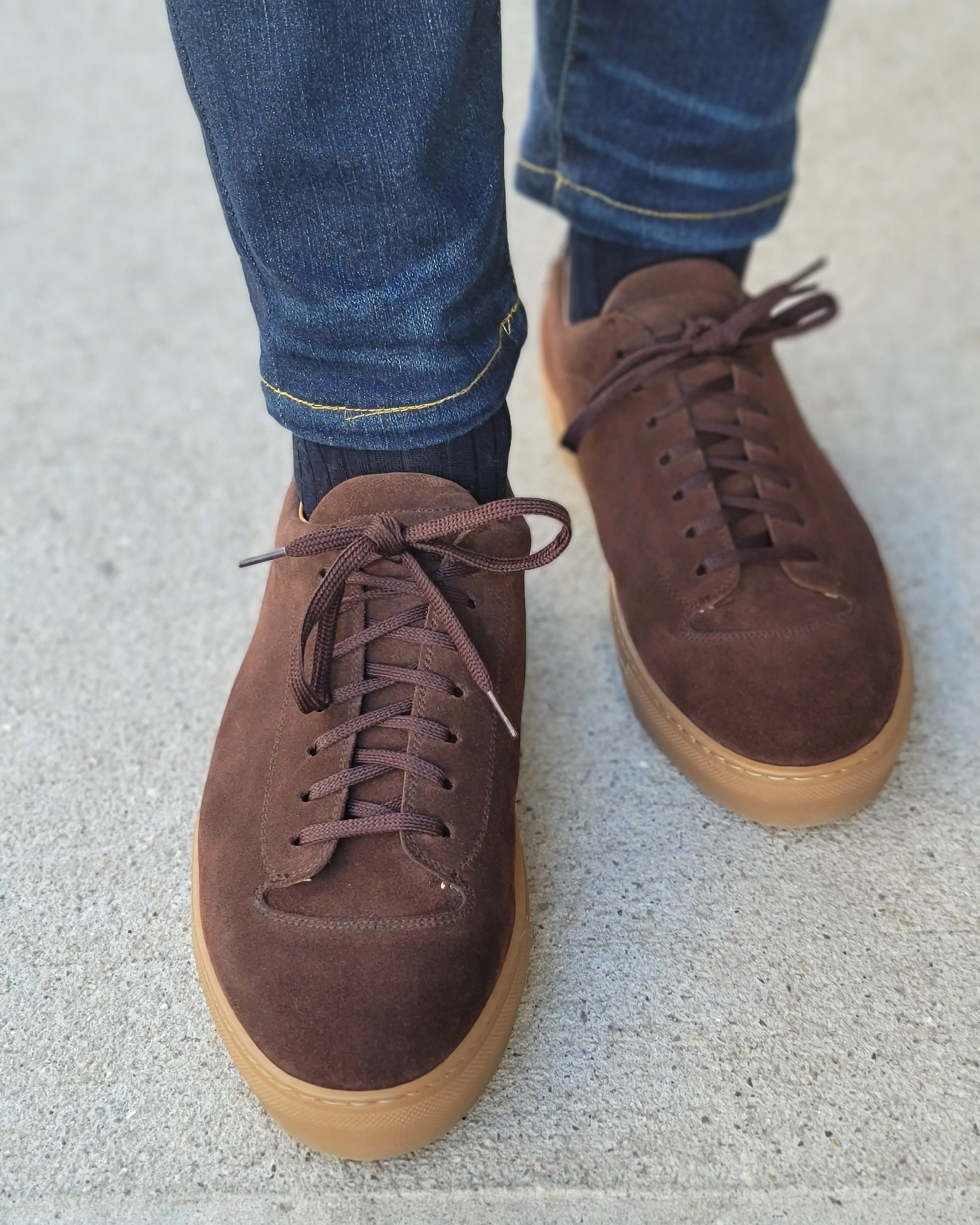 Olympia Mocha Suede Gum Sole sneakers