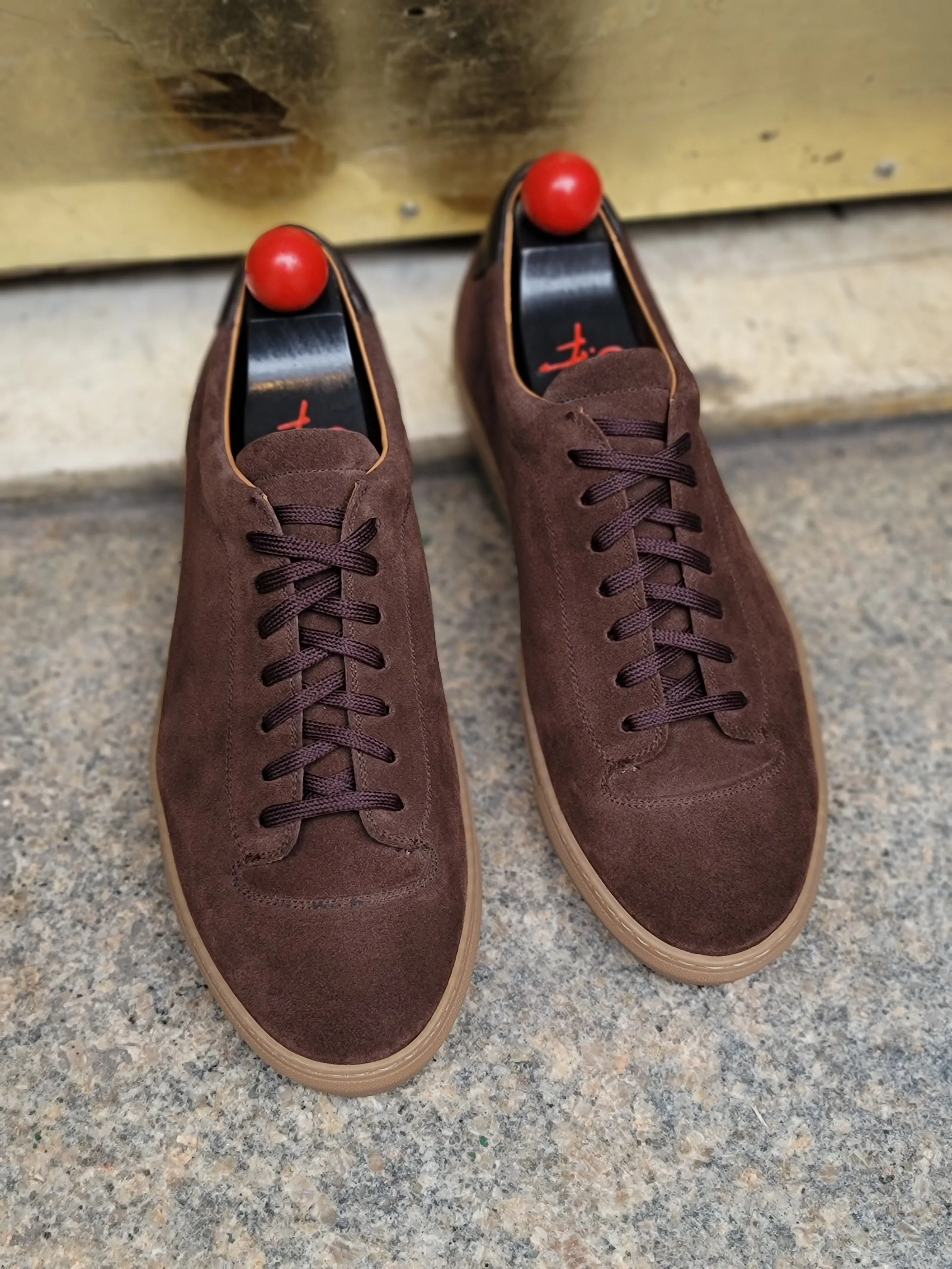 Olympia Mocha Suede Gum Sole sneakers