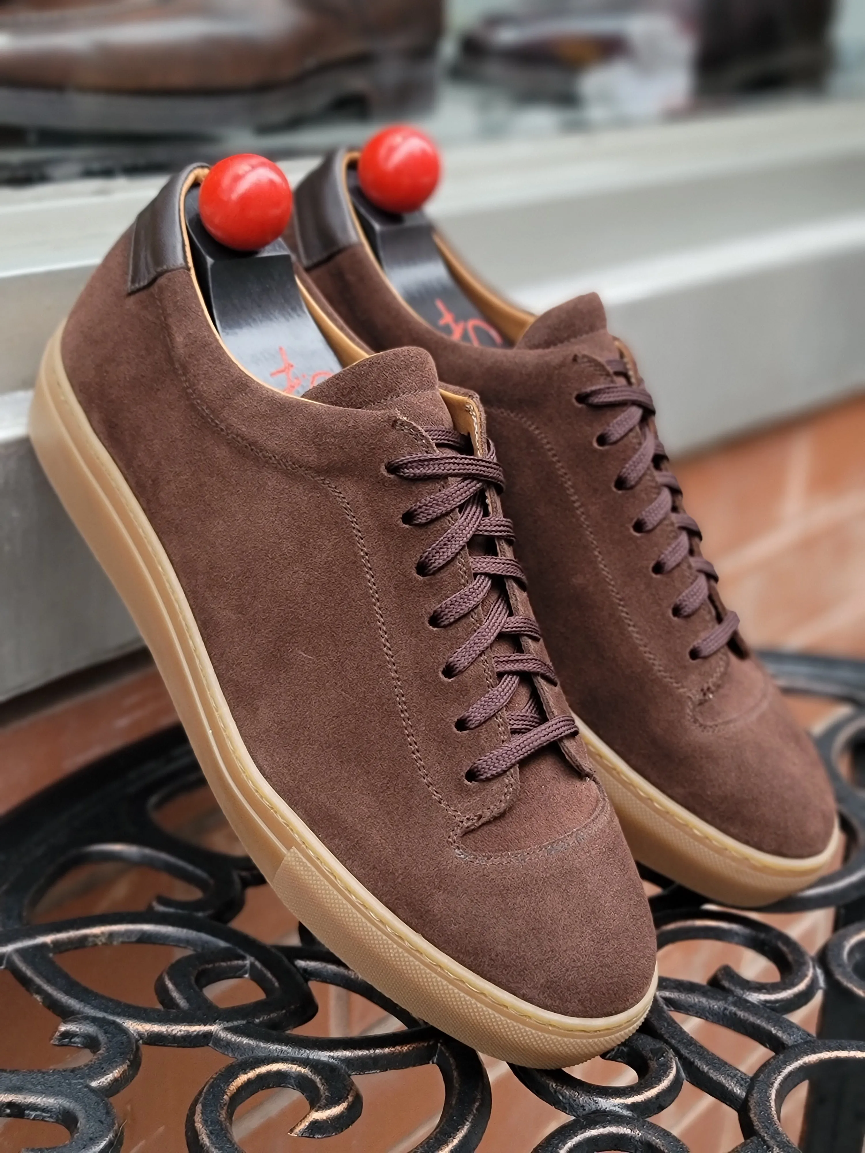 Olympia Mocha Suede Gum Sole sneakers