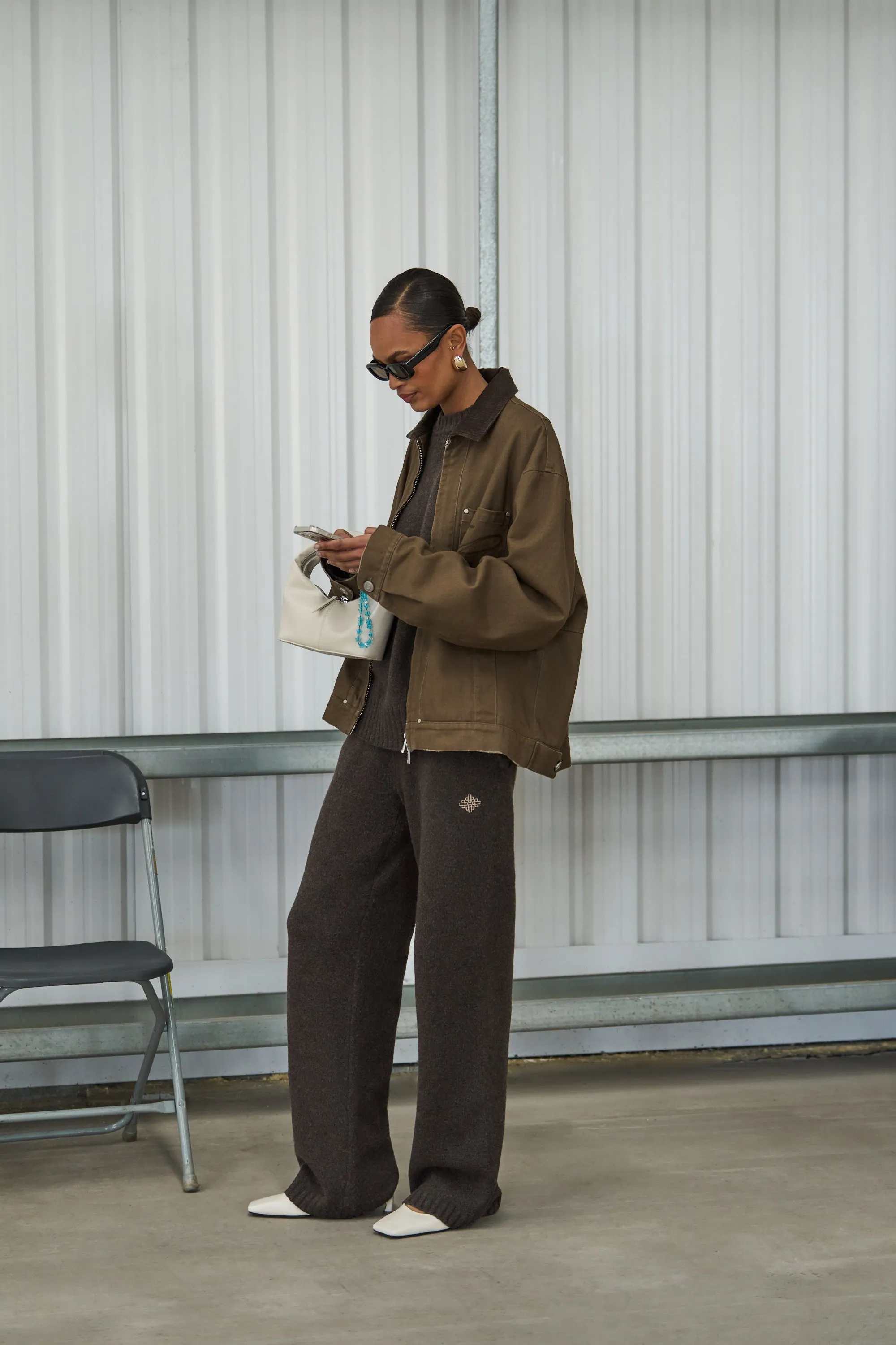 OVERSIZE FAUX SUEDE WESTERN JACKET - TAN