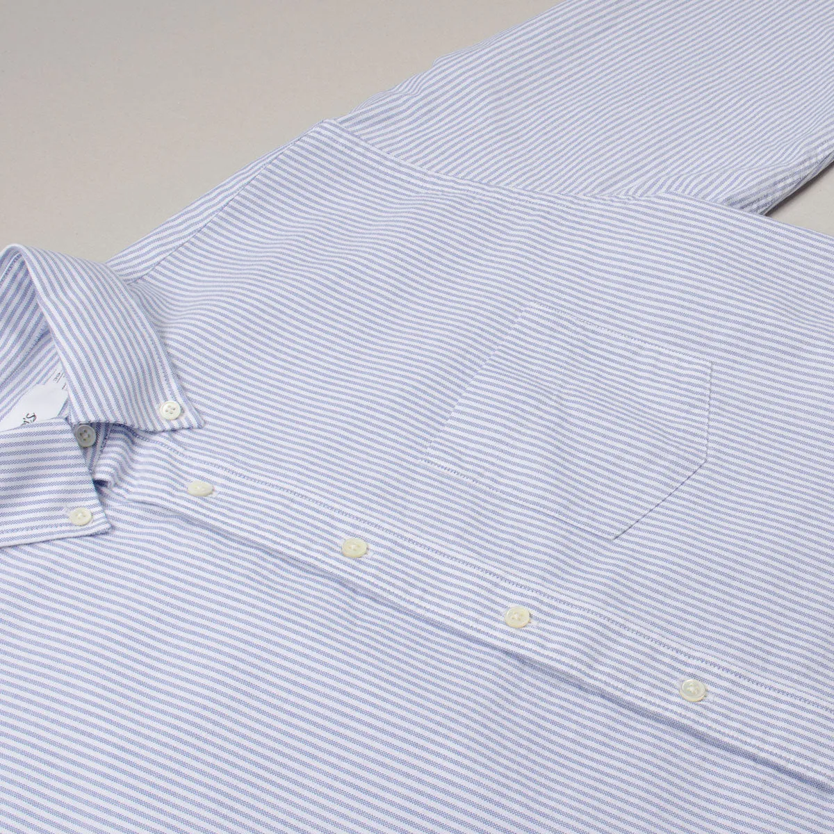 Oxford Shirt Regular Stripe - Blue & White by Schnayderman's