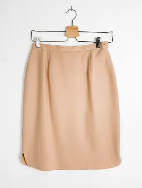 Pale Pink Wool Mini Skirt - JNY