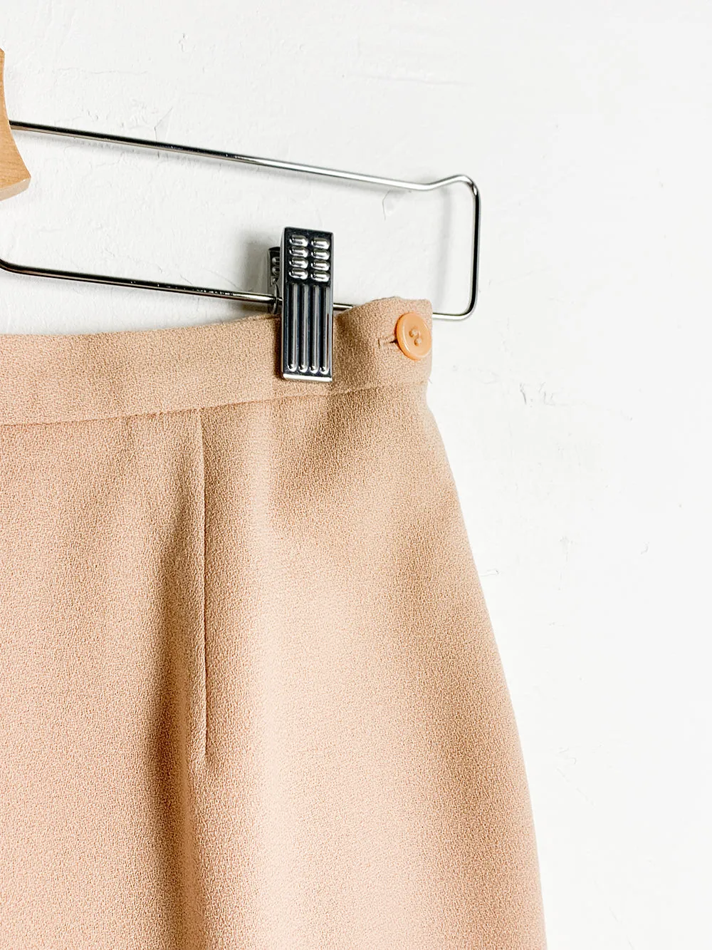 Pale Pink Wool Mini Skirt - JNY