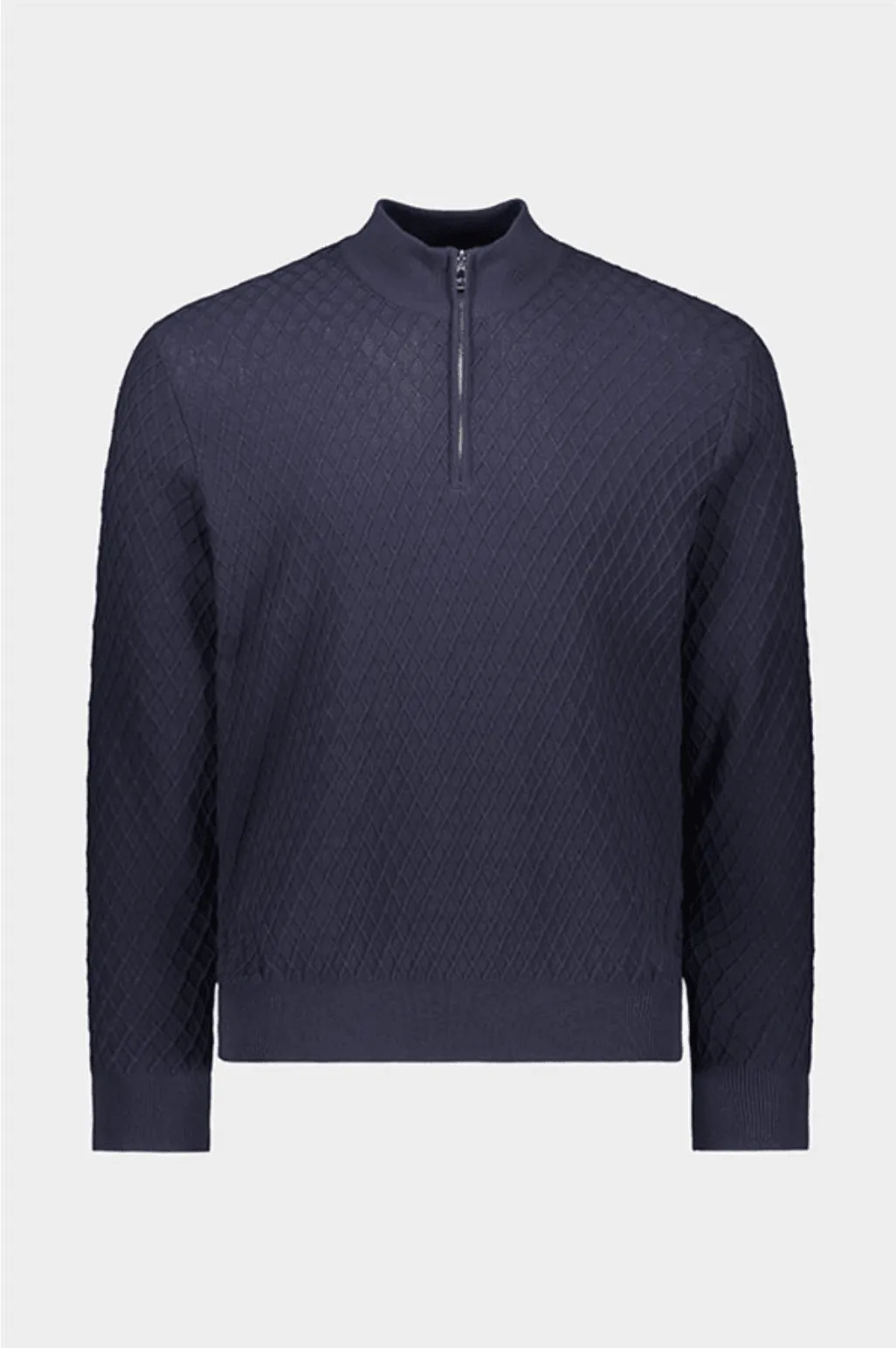 Paul & Shark - Cotton Fresco Diamond Zip-Up Sweater