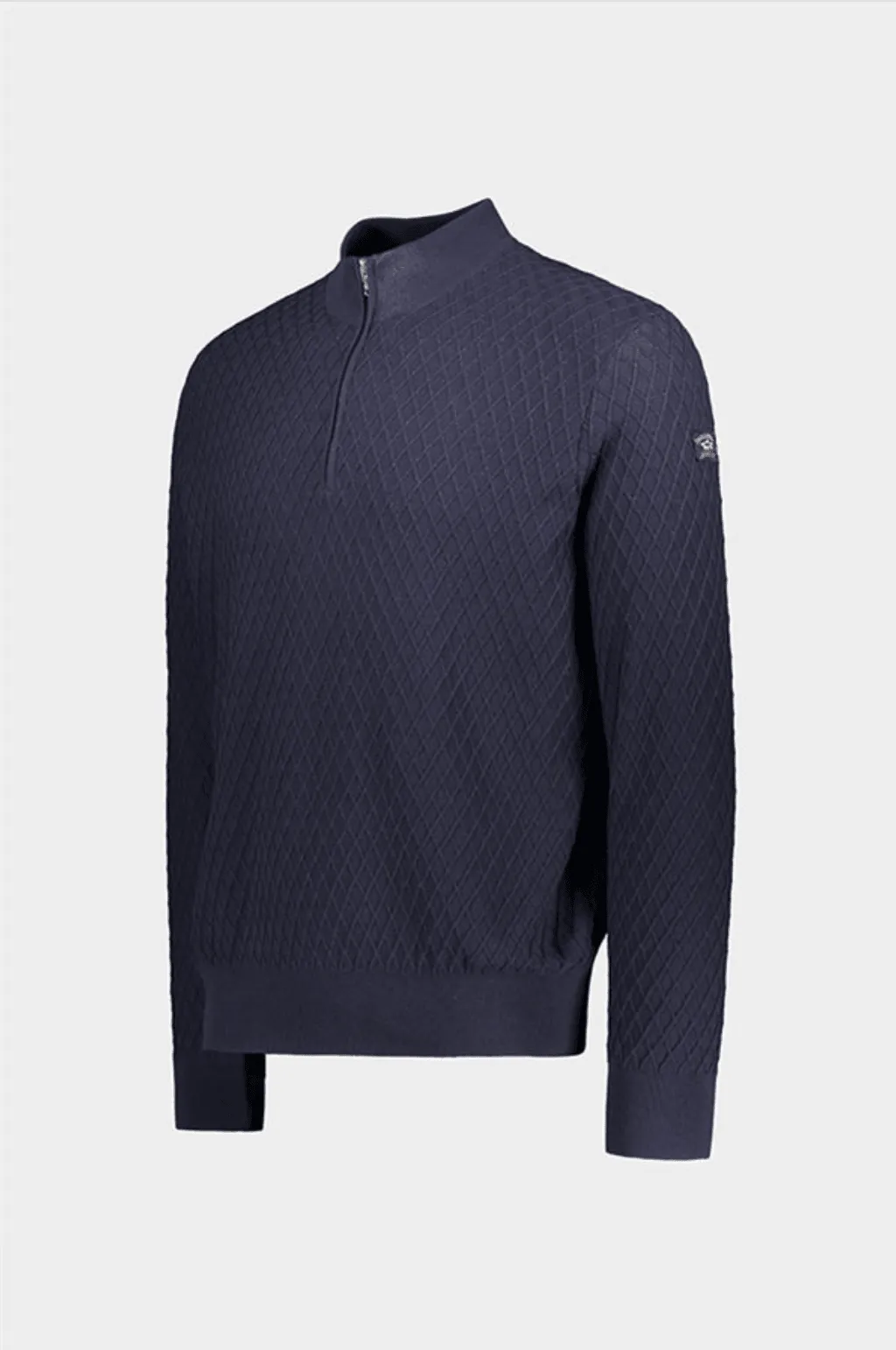 Paul & Shark - Cotton Fresco Diamond Zip-Up Sweater