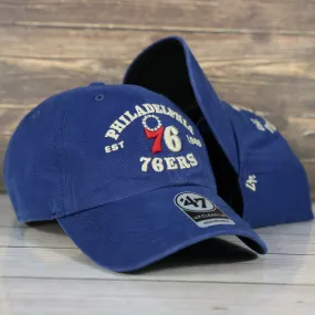 Philadelphia 76ers distressed blue dad hat | blue adjustable baseball cap