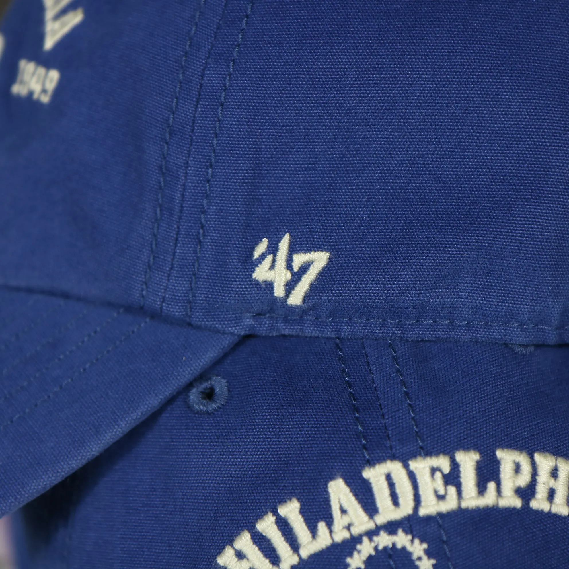 Philadelphia 76ers distressed blue dad hat | blue adjustable baseball cap