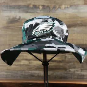 Philadelphia Eagles NFL Summer Training Camp 2022 Camo Bucket Hat | Midnight Green Hat