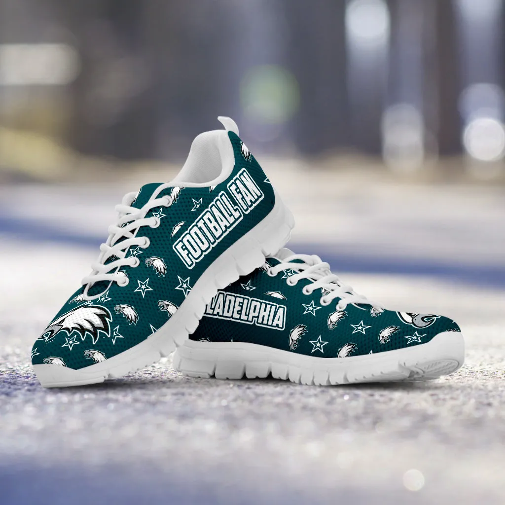 Philadelphia Football Fan Sneakers White