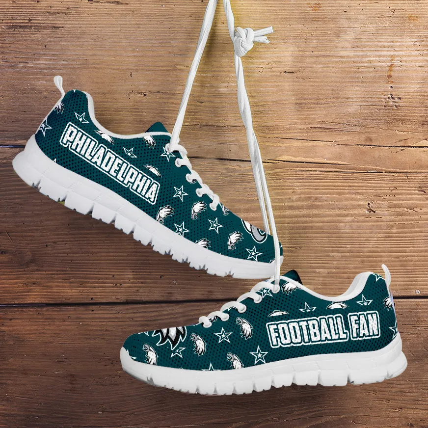 Philadelphia Football Fan Sneakers White