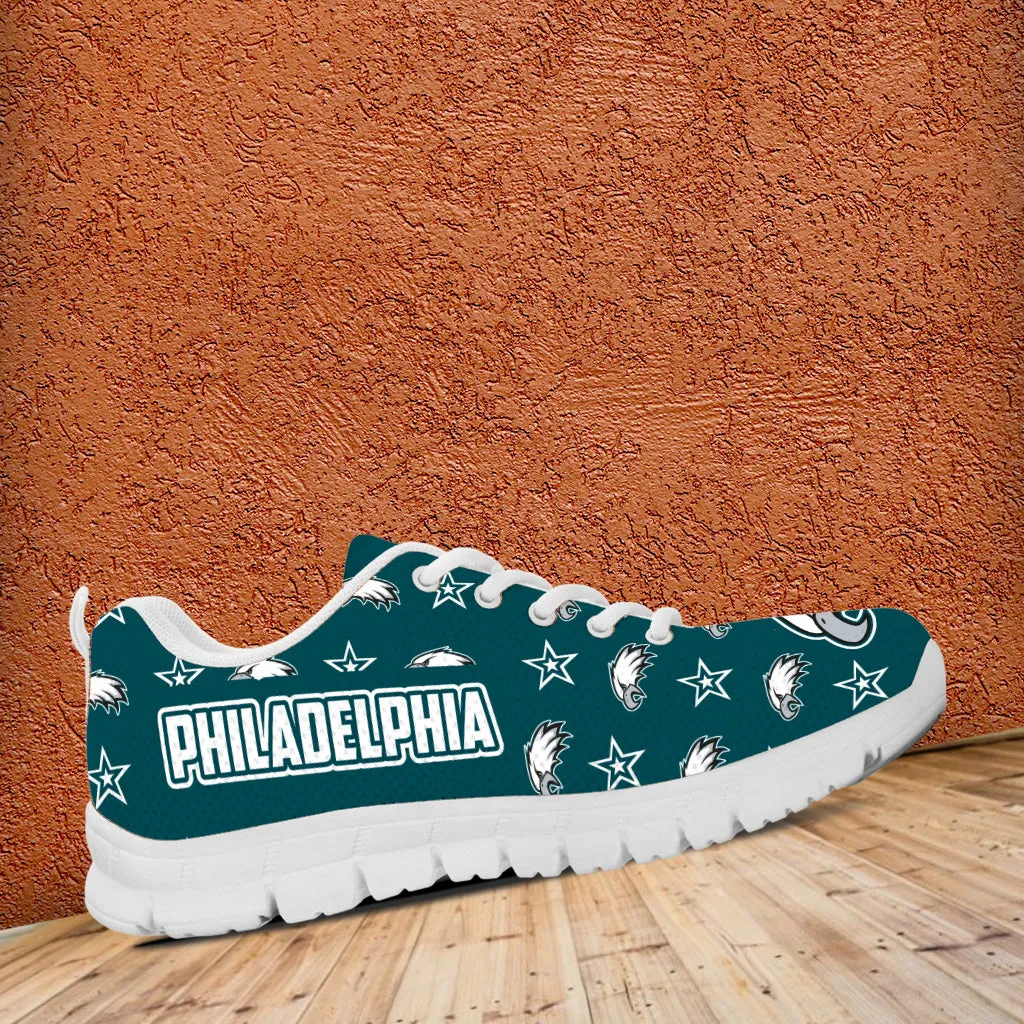 Philadelphia Football Fan Sneakers White