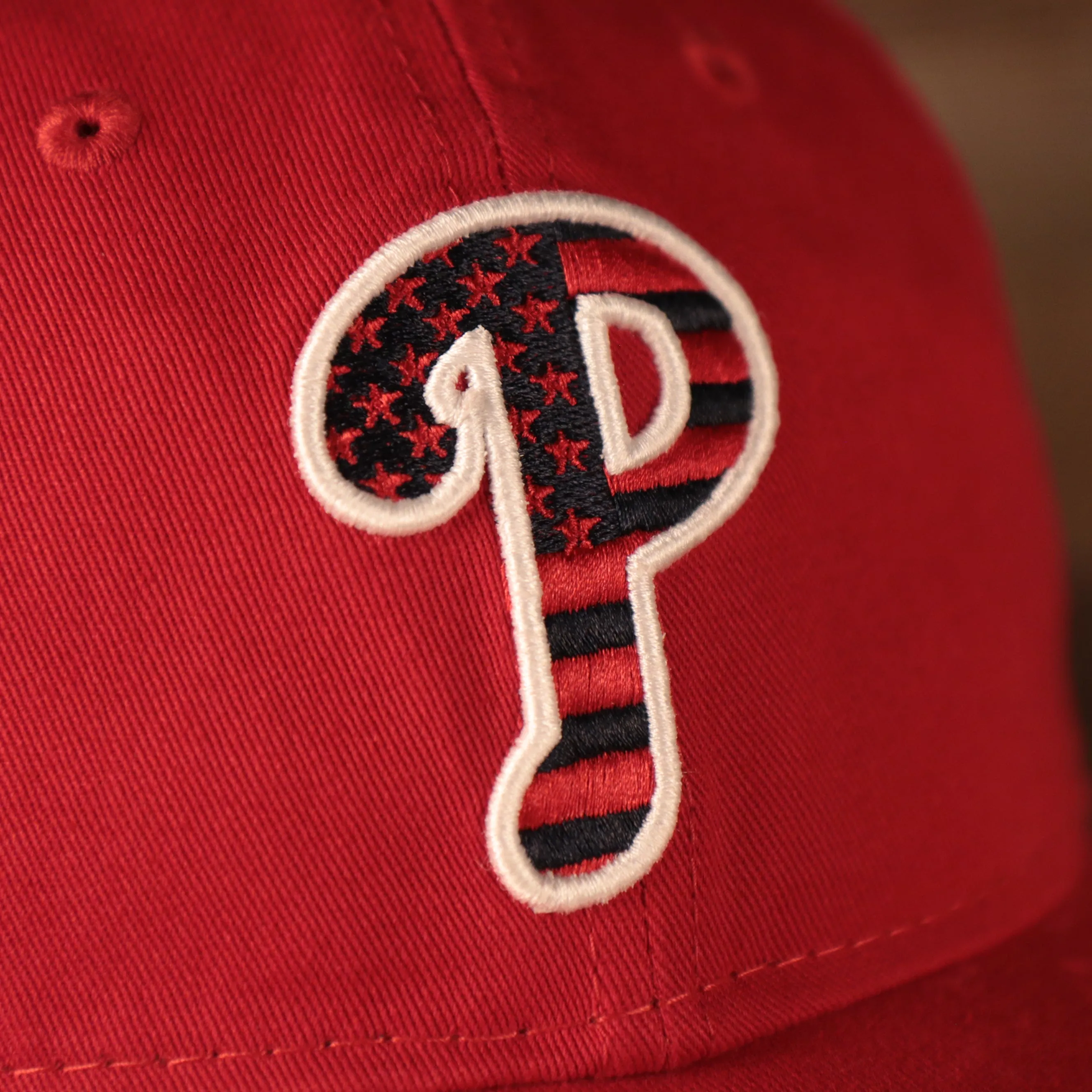 Philadelphia Phillies 2021 Fourth of July 9twenty Dad Hat | Phillies On Field Red Baseball Cap