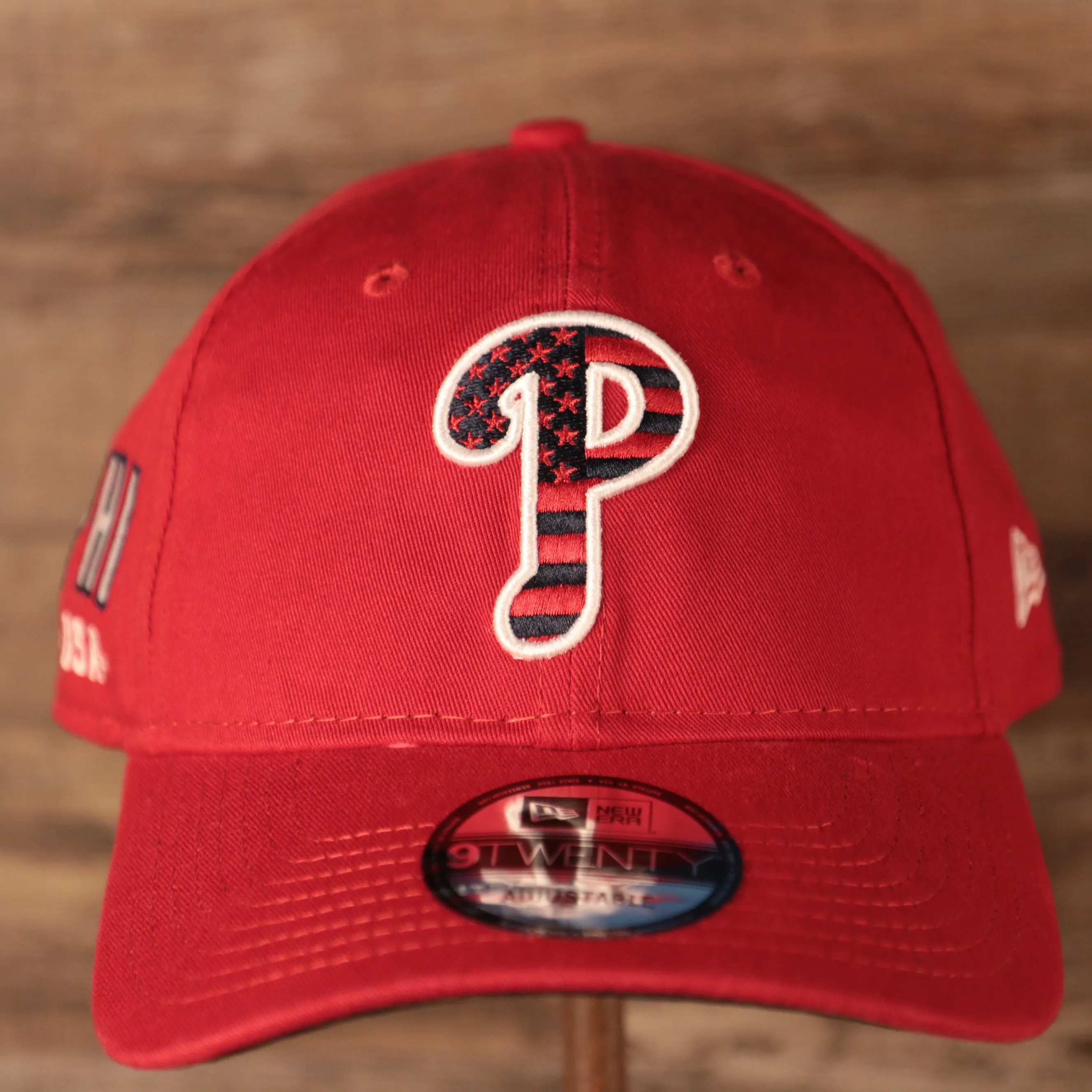 Philadelphia Phillies 2021 Fourth of July 9twenty Dad Hat | Phillies On Field Red Baseball Cap