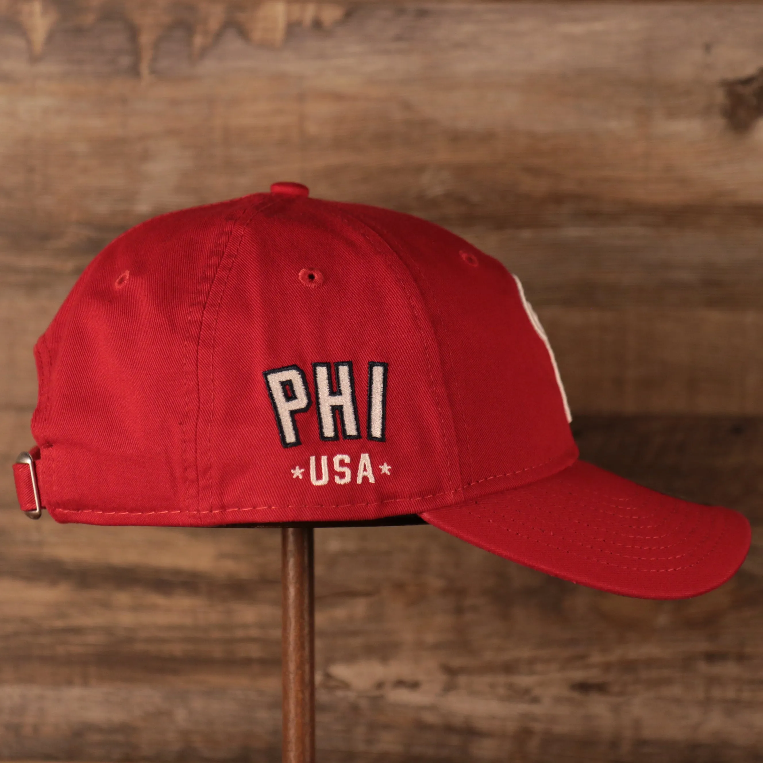 Philadelphia Phillies 2021 Fourth of July 9twenty Dad Hat | Phillies On Field Red Baseball Cap