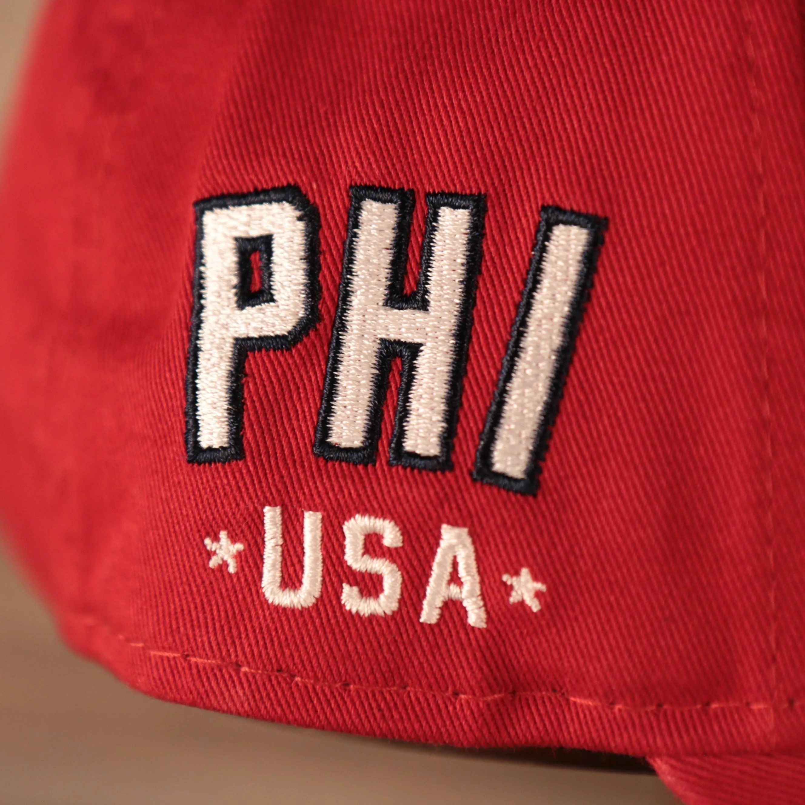 Philadelphia Phillies 2021 Fourth of July 9twenty Dad Hat | Phillies On Field Red Baseball Cap