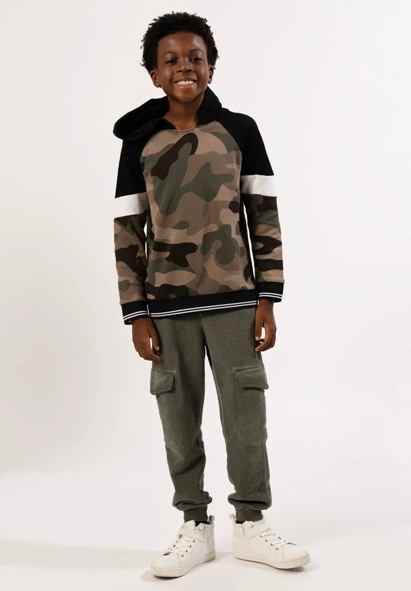 Pieced Camo Hoodie