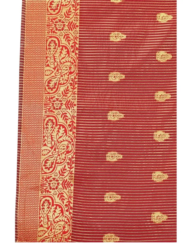 Pink Printed Silk Saree