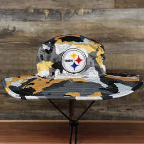 Pittsburgh Steelers 2022 Summer Training Camp Camo Bucket Hat, Yellow