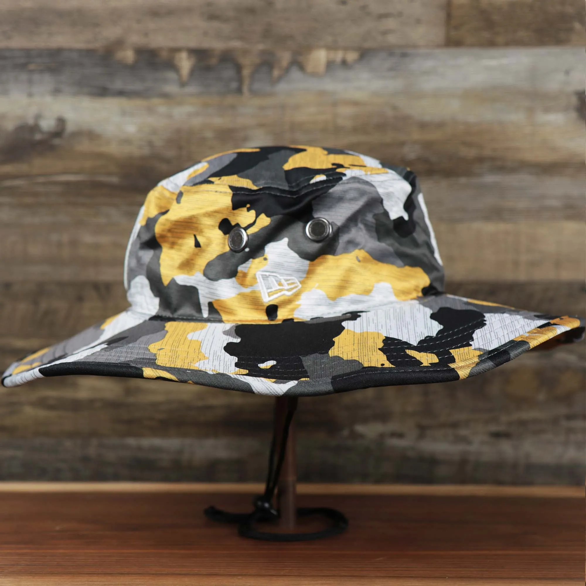 Pittsburgh Steelers 2022 Summer Training Camp Camo Bucket Hat, Yellow