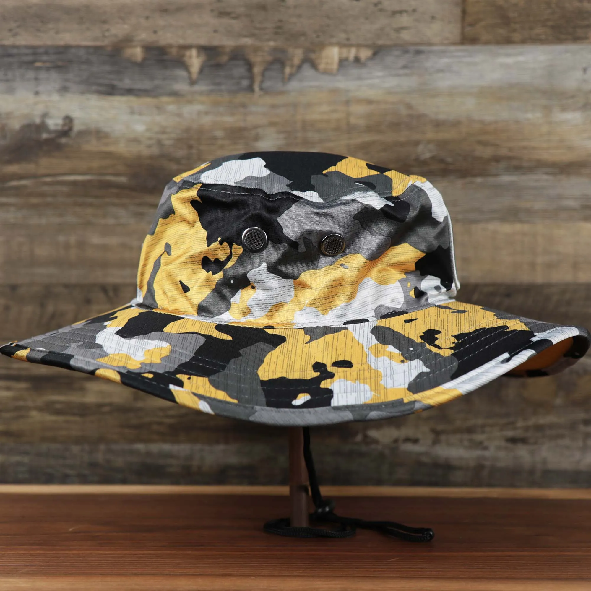 Pittsburgh Steelers 2022 Summer Training Camp Camo Bucket Hat, Yellow