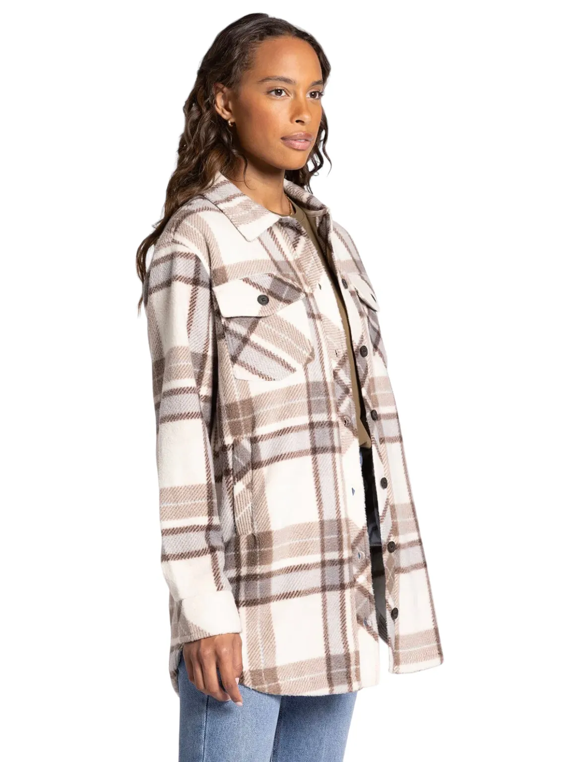 PLAID FLEECE MADELEINE JACKET