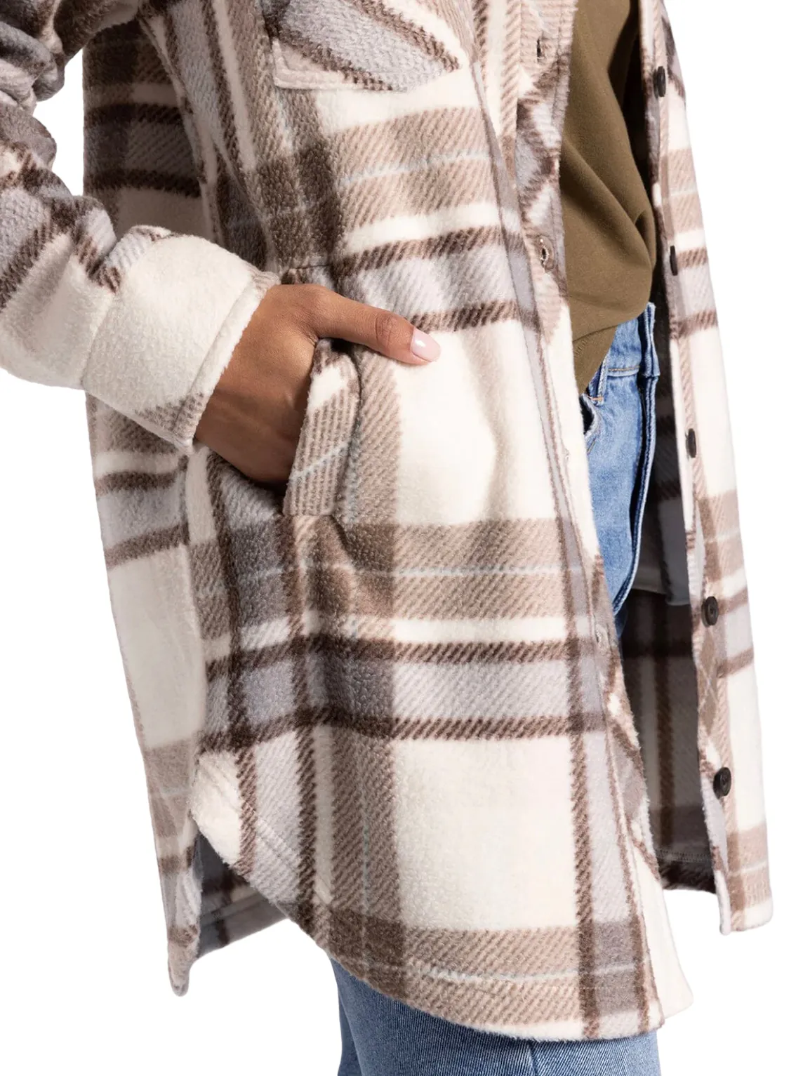 PLAID FLEECE MADELEINE JACKET