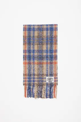 Plaid fringe scarf