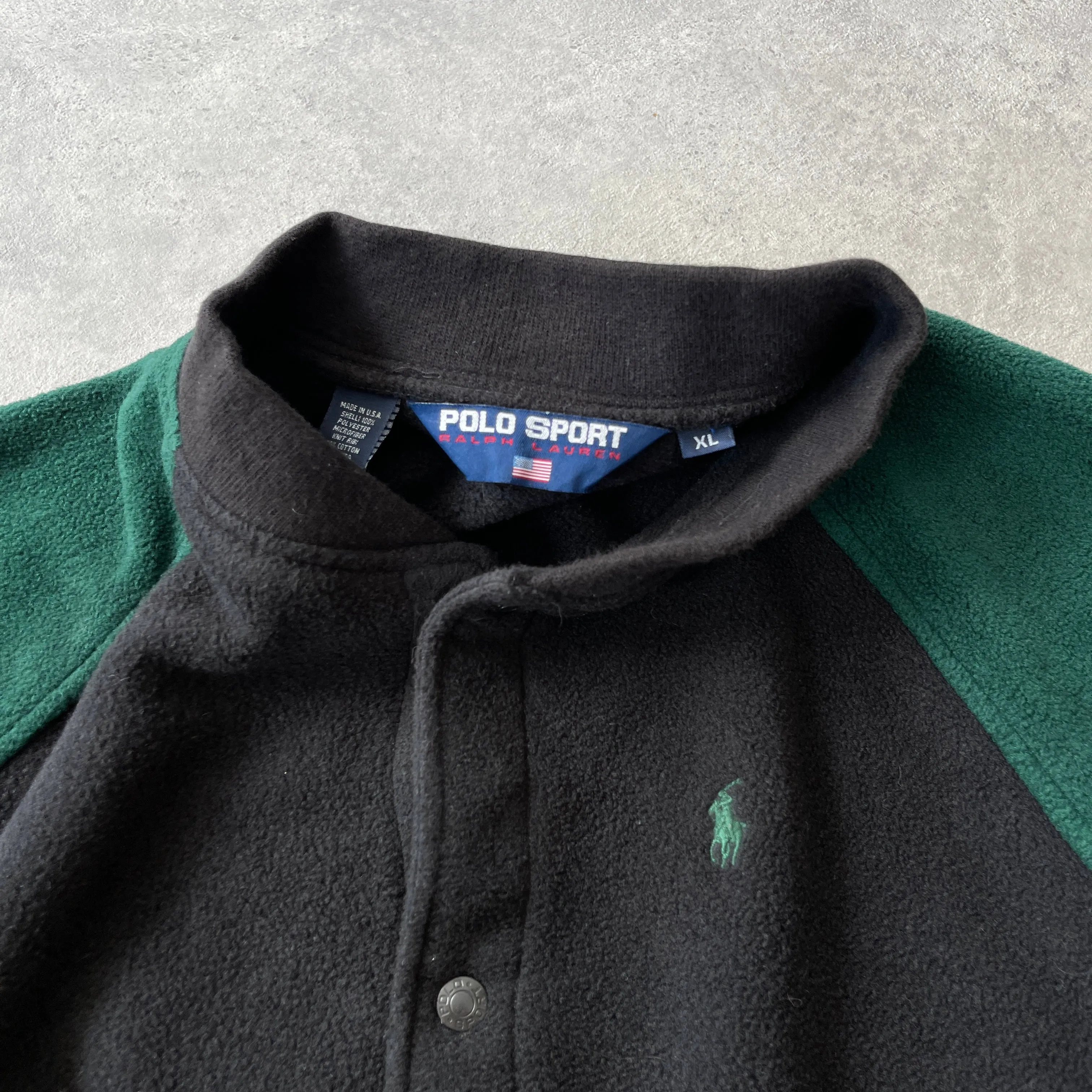 Polo Sport Ralph Lauren 1990s heavyweight fleece bomber jacket (XL)