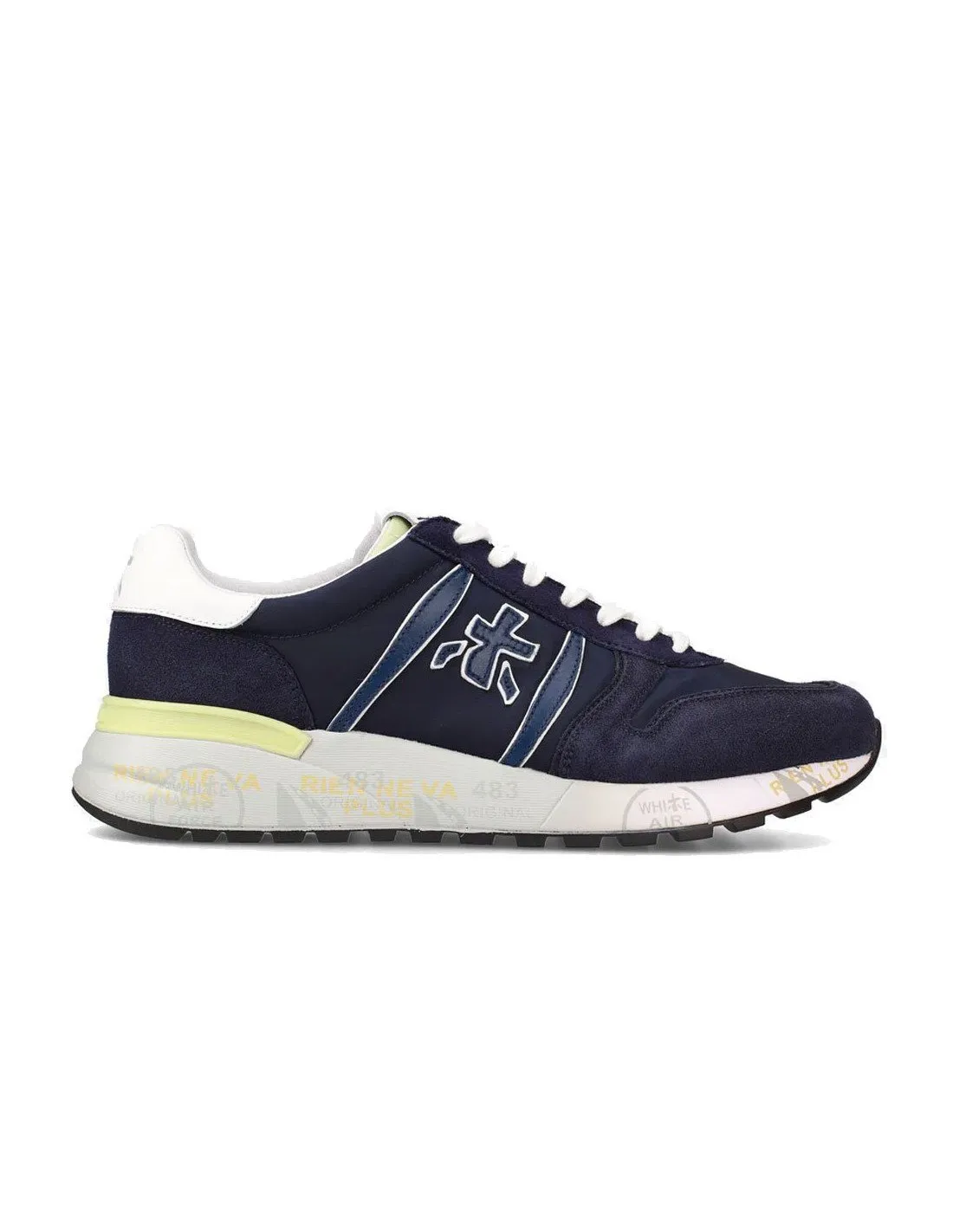 Premiata men's blue sneakers, model Lander 6634, PE24.