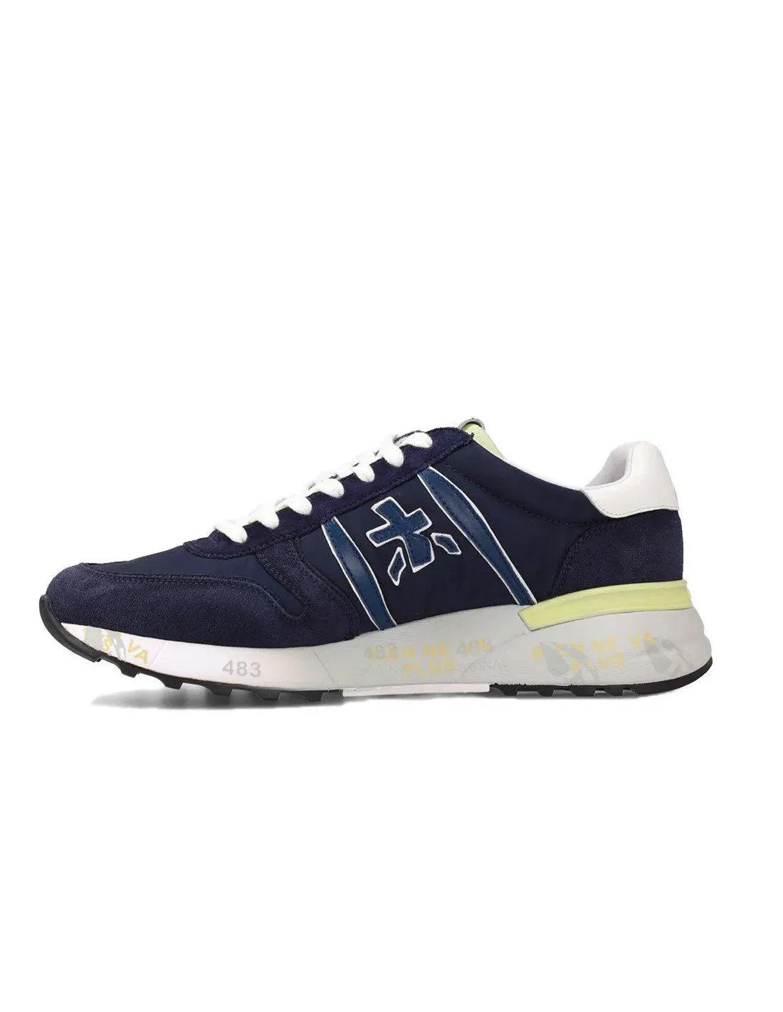 Premiata men's blue sneakers, model Lander 6634, PE24.