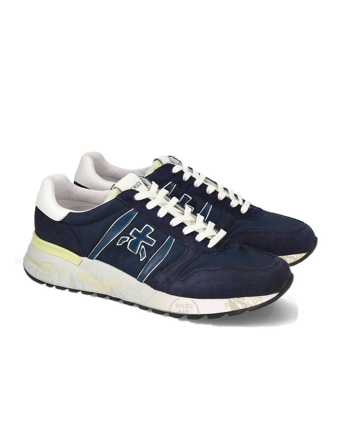 Premiata men's blue sneakers, model Lander 6634, PE24.