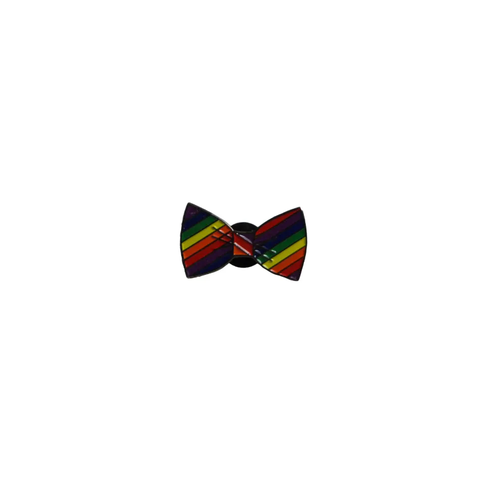 Rainbow Pride LGBT Bow Tie Brooch Pin Shirt Blazer