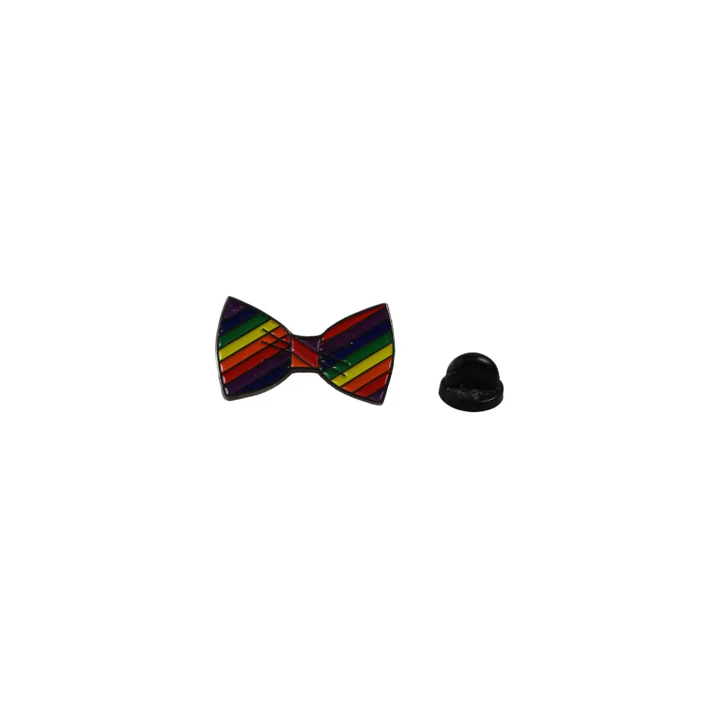 Rainbow Pride LGBT Bow Tie Brooch Pin Shirt Blazer