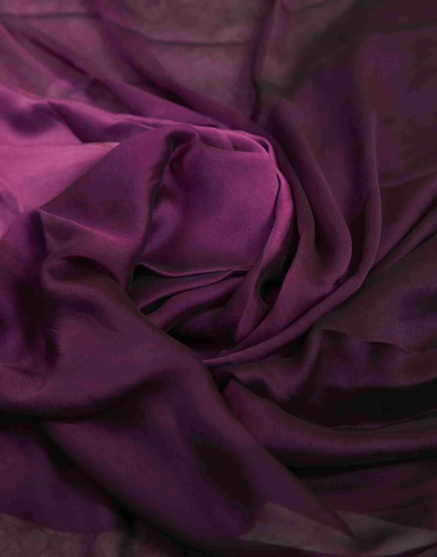 Ready To Wear Wine Georgette Plain Saree