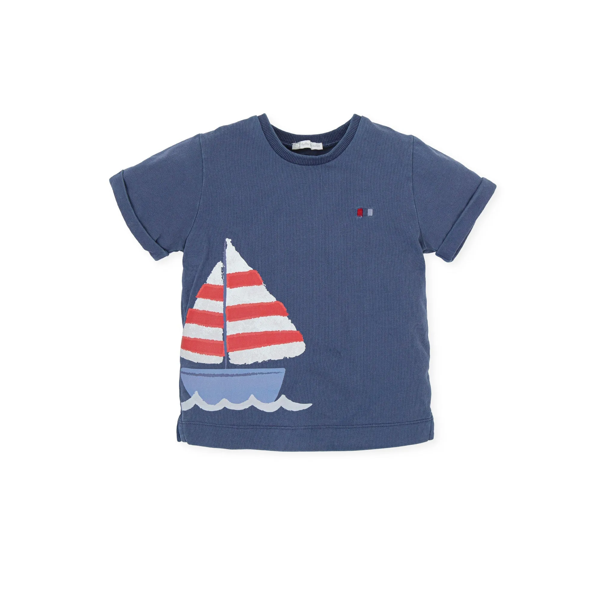 Regata Knitted T-Shirt - Atlantic Blue | Shop Now!