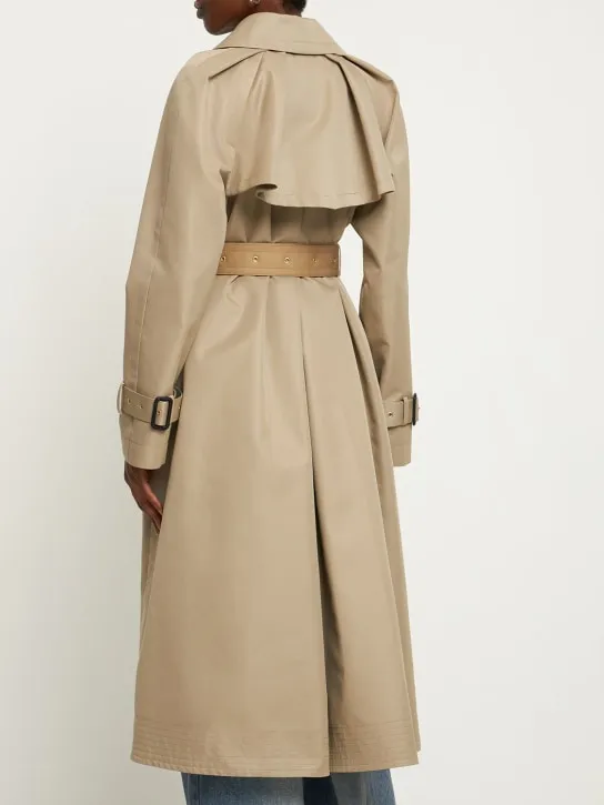 Sacai   Cotton gabardine open side trench coat 