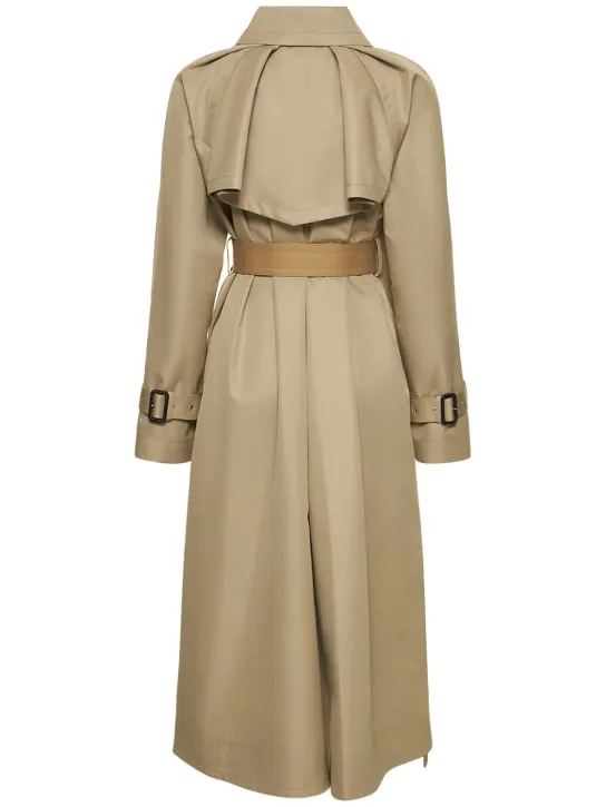 Sacai   Cotton gabardine open side trench coat 