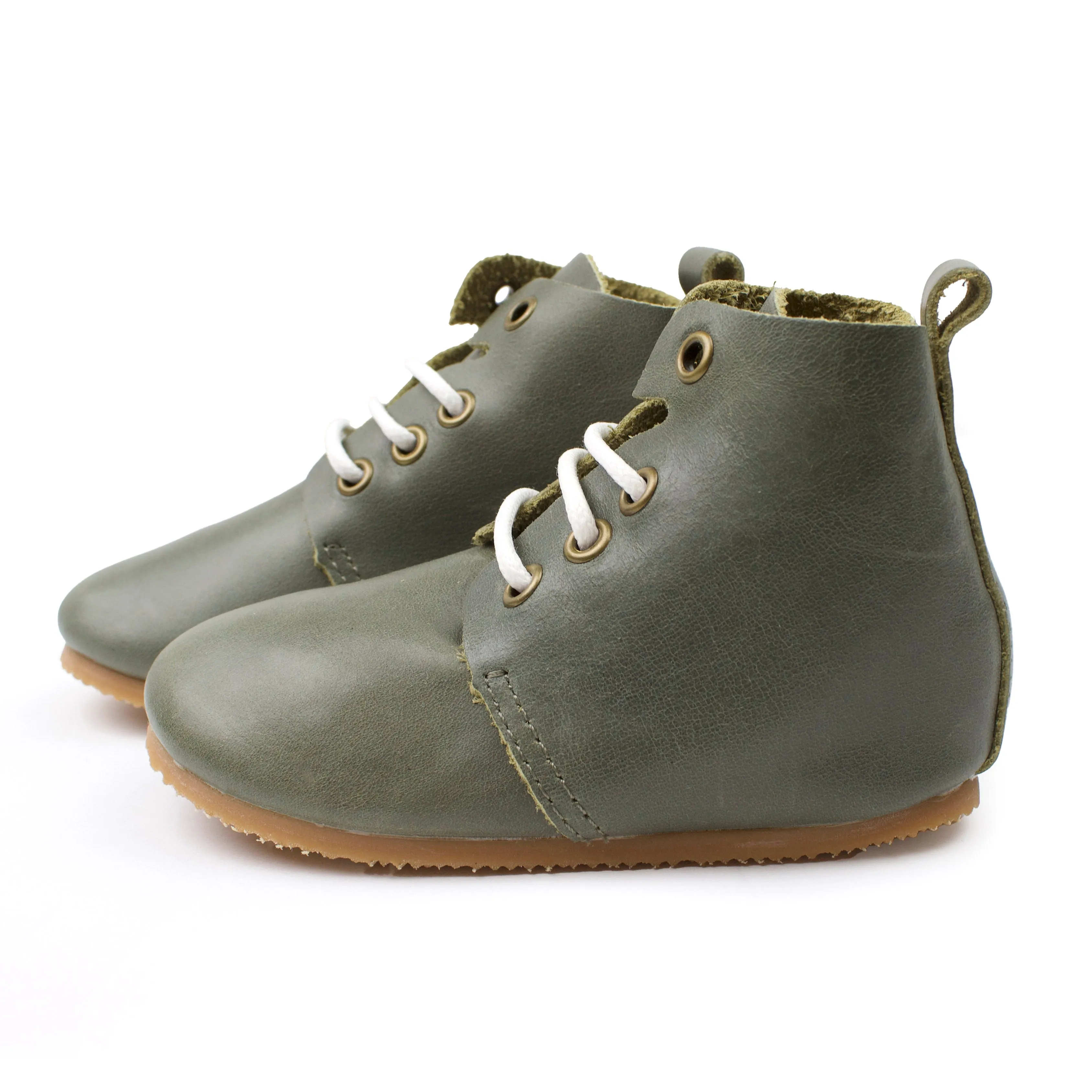 Sage High Top Oxfords - Hard Sole