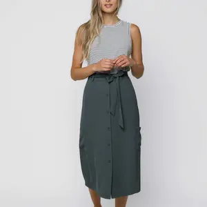 Sally Midi Dress Button Front