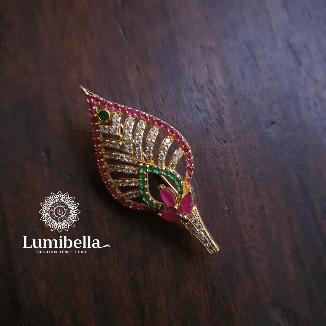 Saree Pin Leaf Design