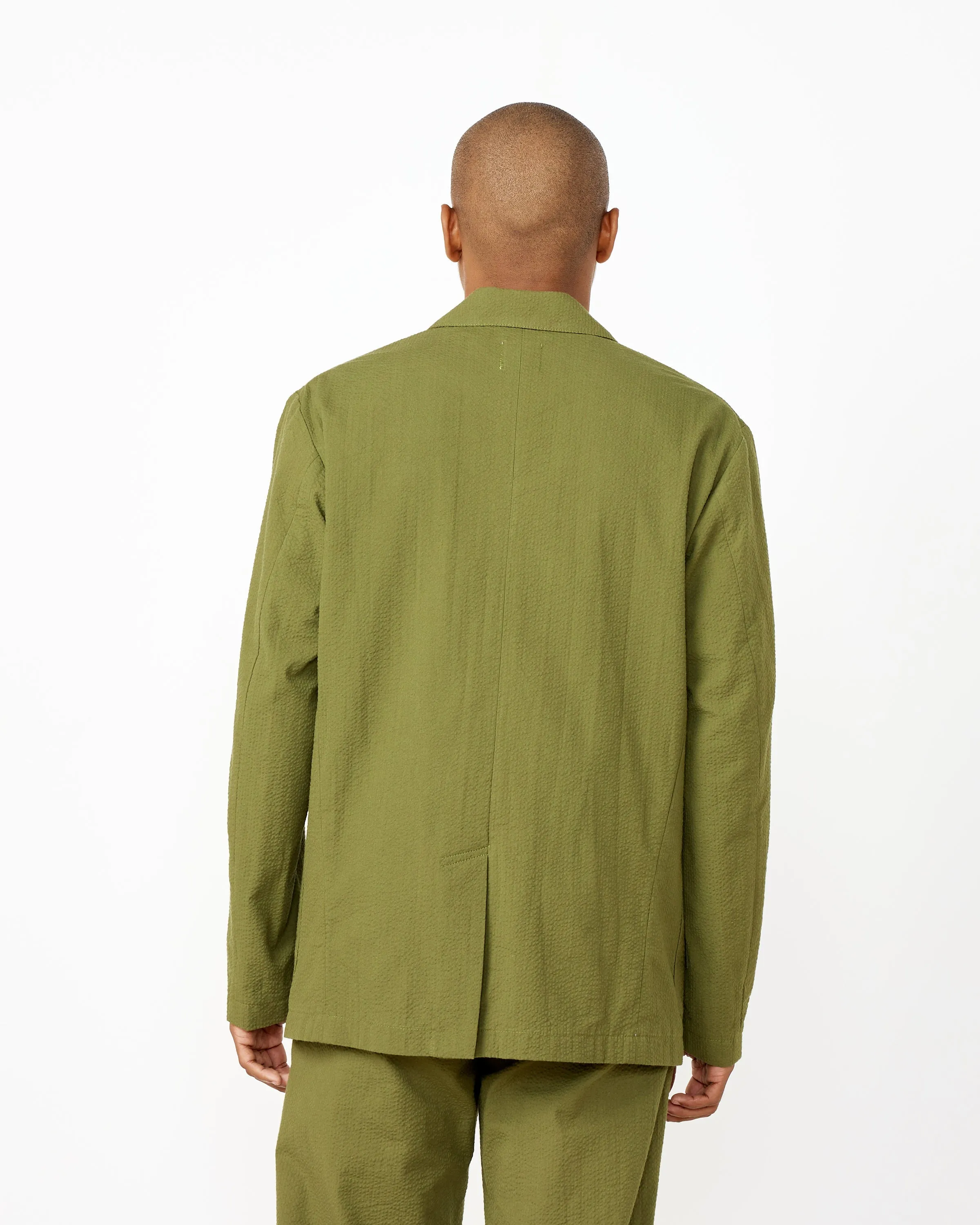 Seersucker Pesto Blazer