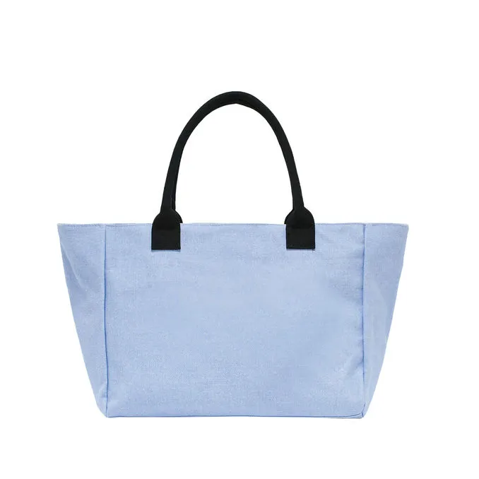 SHOPPING BAG WITH WRITING Woman Hyacinth