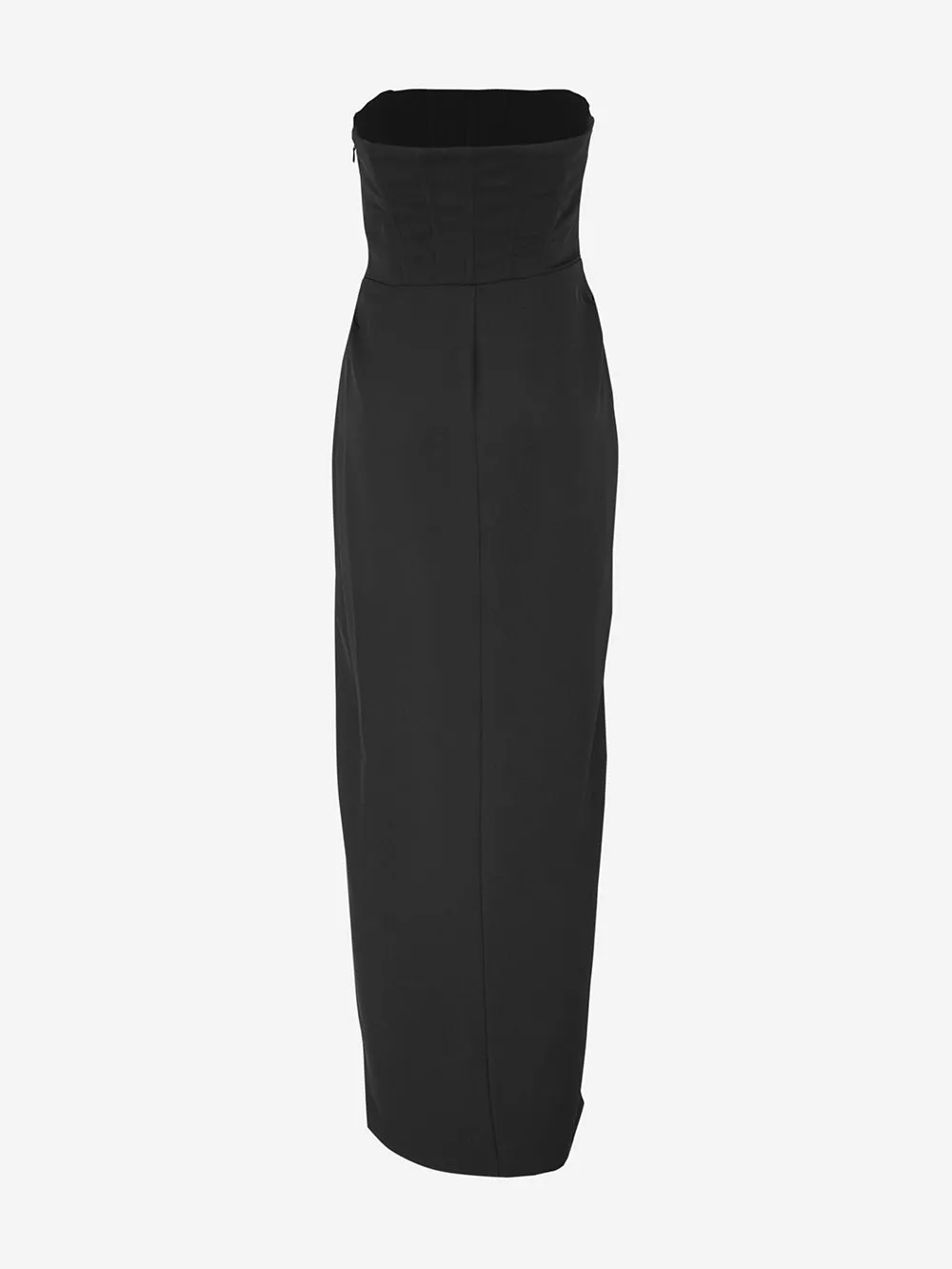 Simona Corsellini - Midi dress with bustier effect and side slit