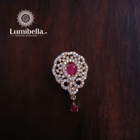 Small Ruby Saree Pins