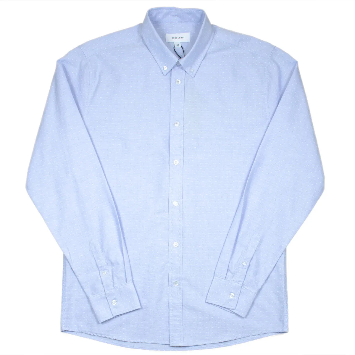 Soulland Goldsmith Oxford Shirt Light Blue Dots
