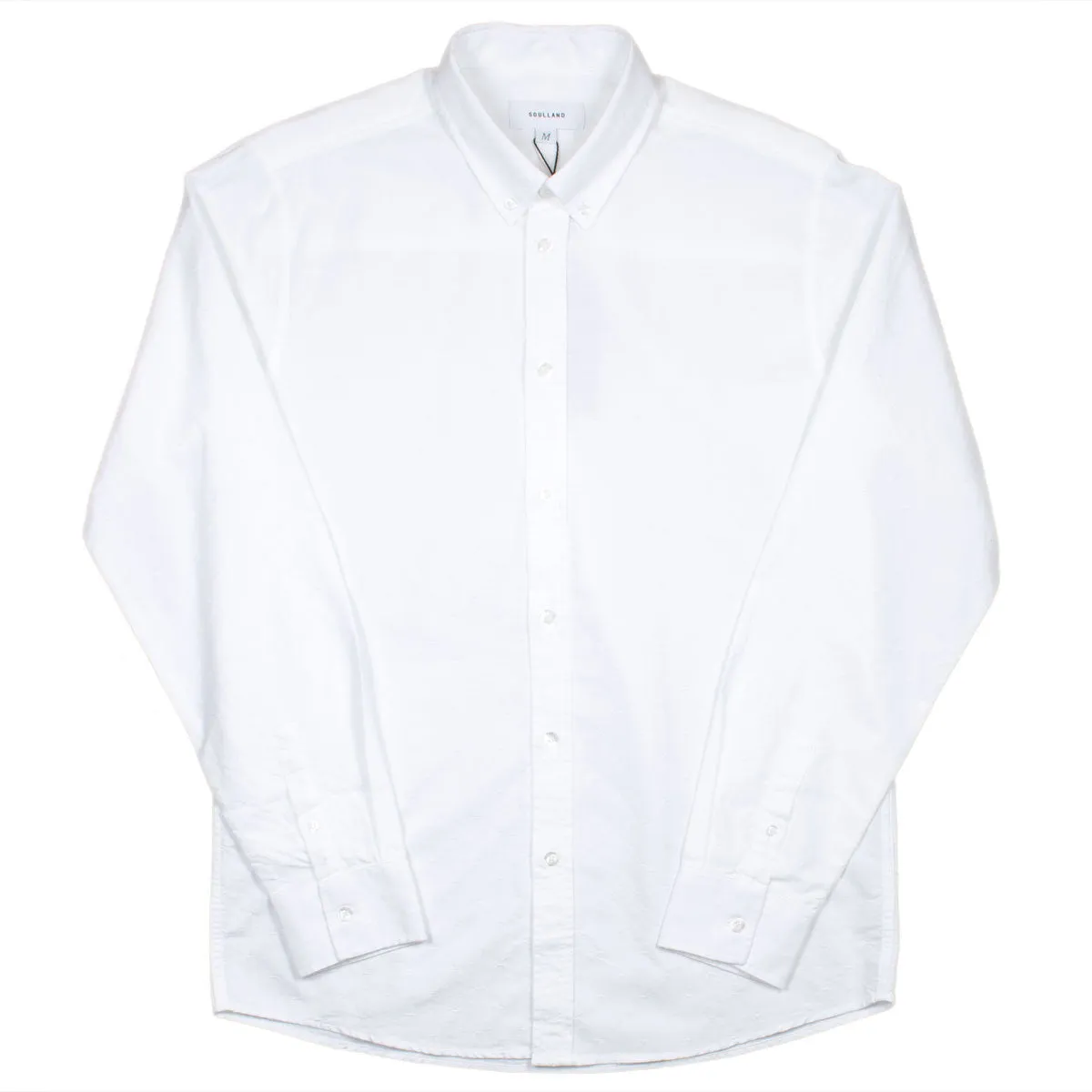 Soulland White Oxford Shirt with Dots